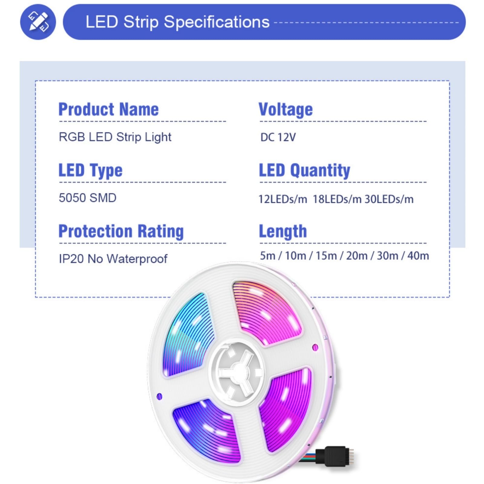Kit di Strisce Luminose Intelligenti per TV a LED, retroilluminazione sincronizzata con Lo Schermo, Striscia Luminosa Wi-Fi, 24 Tasti, Kit Wi-Fi, 5-20 m, Controllo vocale colorato,