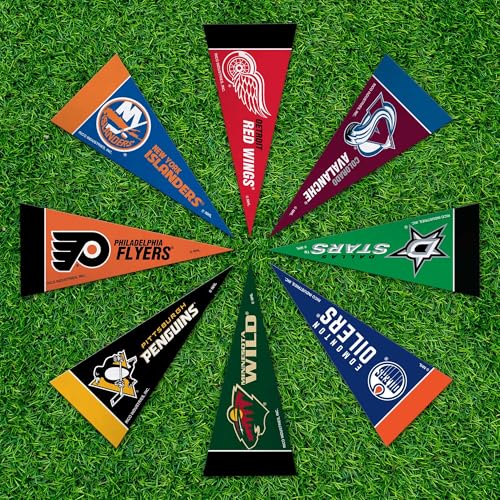 Rico Industries NHL Hockey Complete 4\" x 9\" Felt Mini Pennant League Set (Includes ALL Teams)
