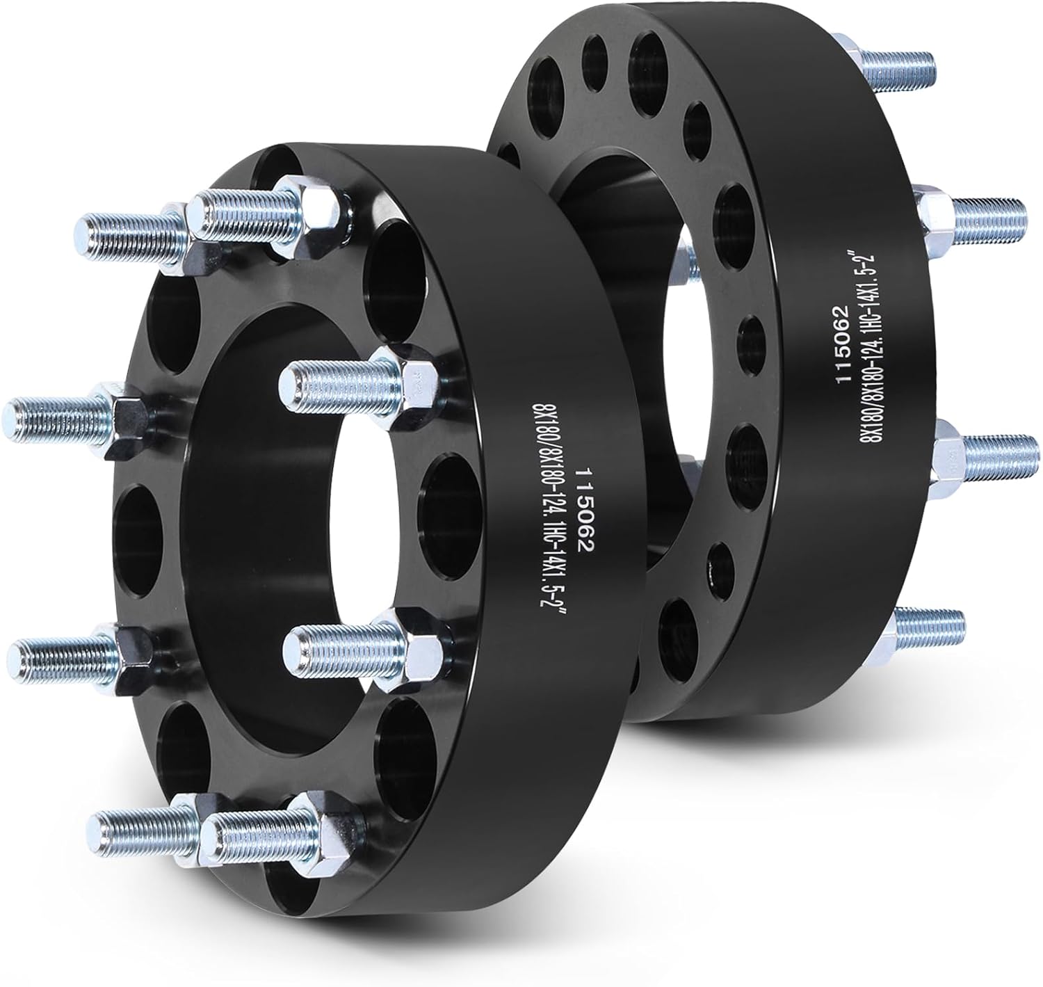 SCITOO 2Pcs Wheel Spacers 2 inch 8x180 Bore 124.1mm Studs 14x1.5 8 Lug Wheel Spacers Adapters Fit for for Chevrolet Silverado 2500 Silverado 2500 HD Silverado 3500 HD for GMC Sierra 2500 HD