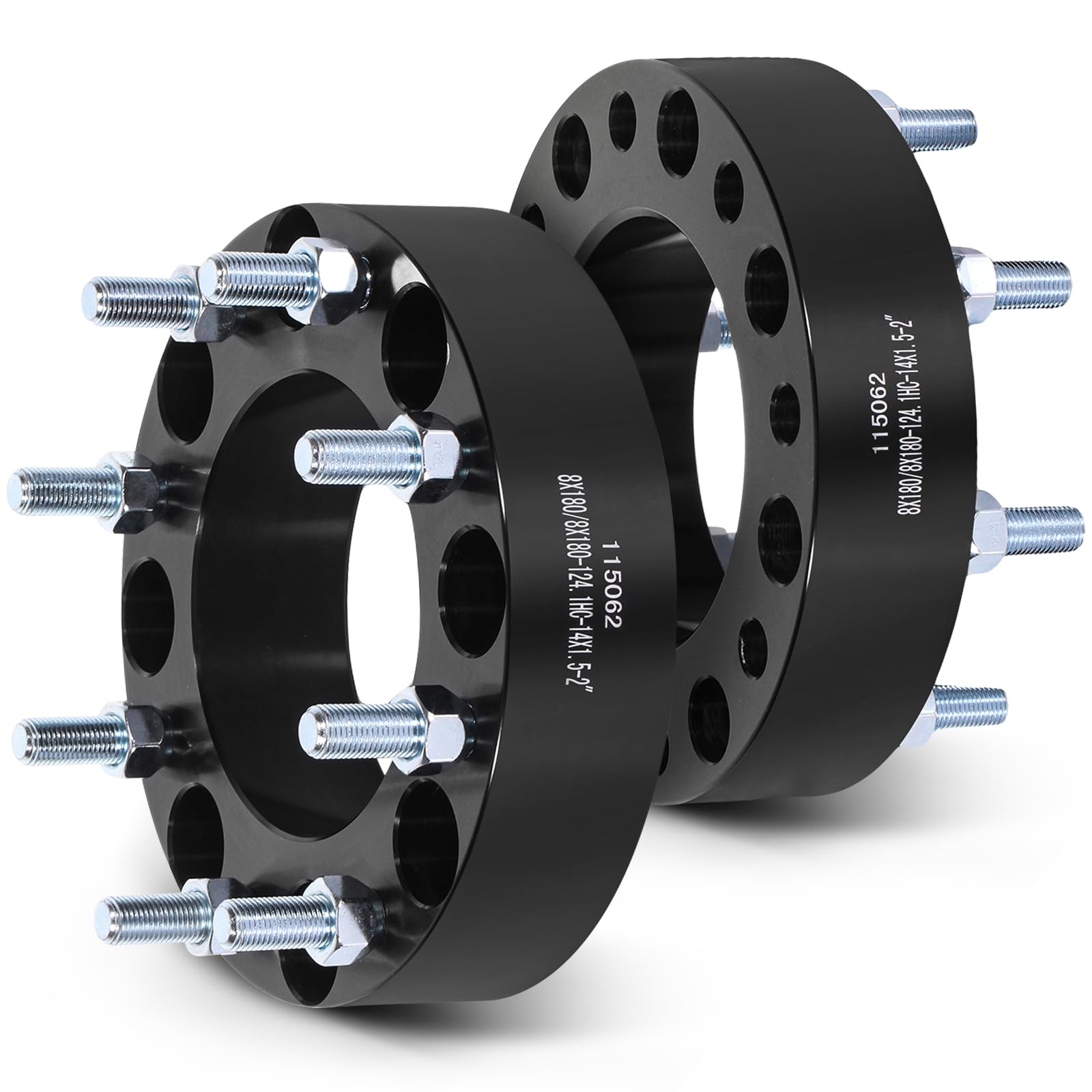 SCITOO 2Pcs Wheel Spacers 2 inch 8x180 Bore 124.1mm Studs 14x1.5 8 Lug