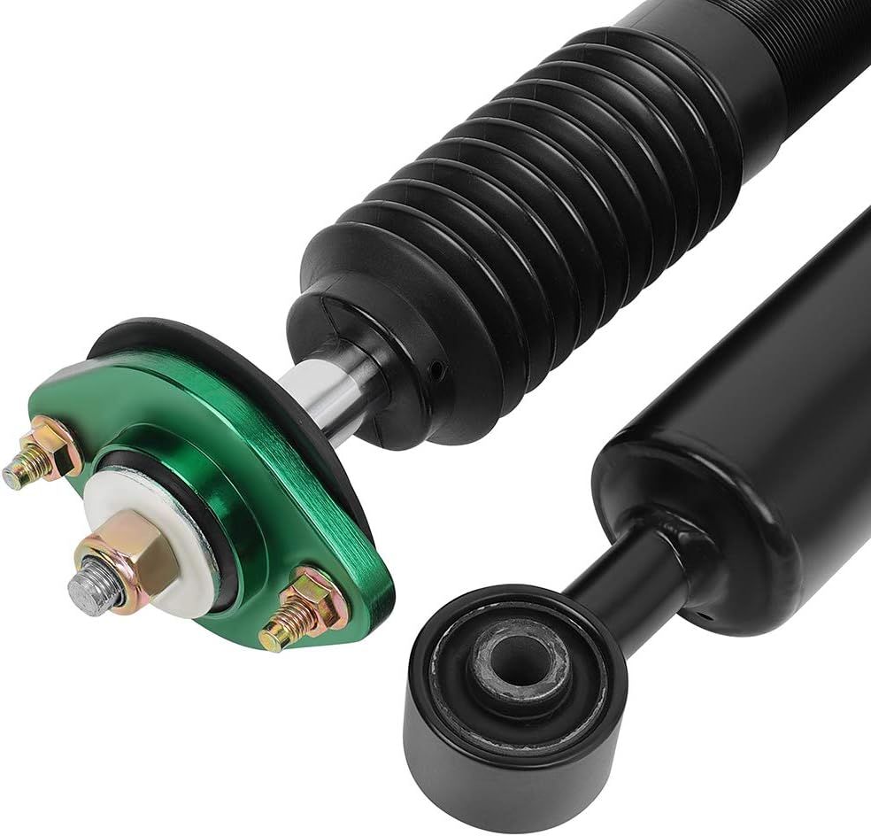Adjustable Height Coilovers Struts Front And Rear Fit for 1998-2000 for BMW 323i, 2001-05 for BMW 325Ci, 2001-2005 for BMW 325i, 2000 for BMW 328Ci Coil Spring Over Shock (Set of 4) - Green