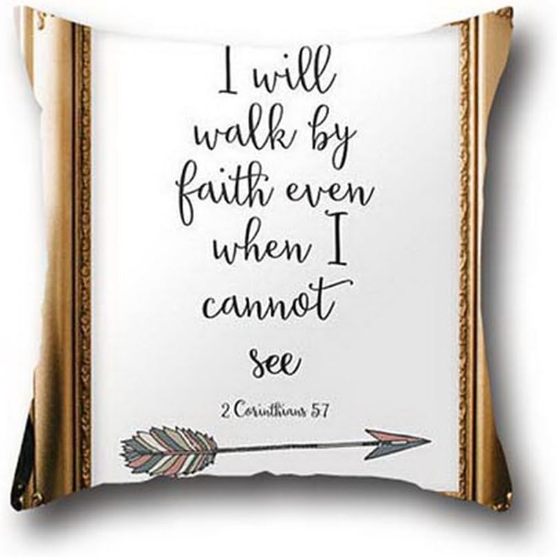 Robert Beautifulstandard Size Satin Pillow Cover Christian Bible Verse Gift Anniversary Pillow Case Cute Classic Pattern For Decoration 1616