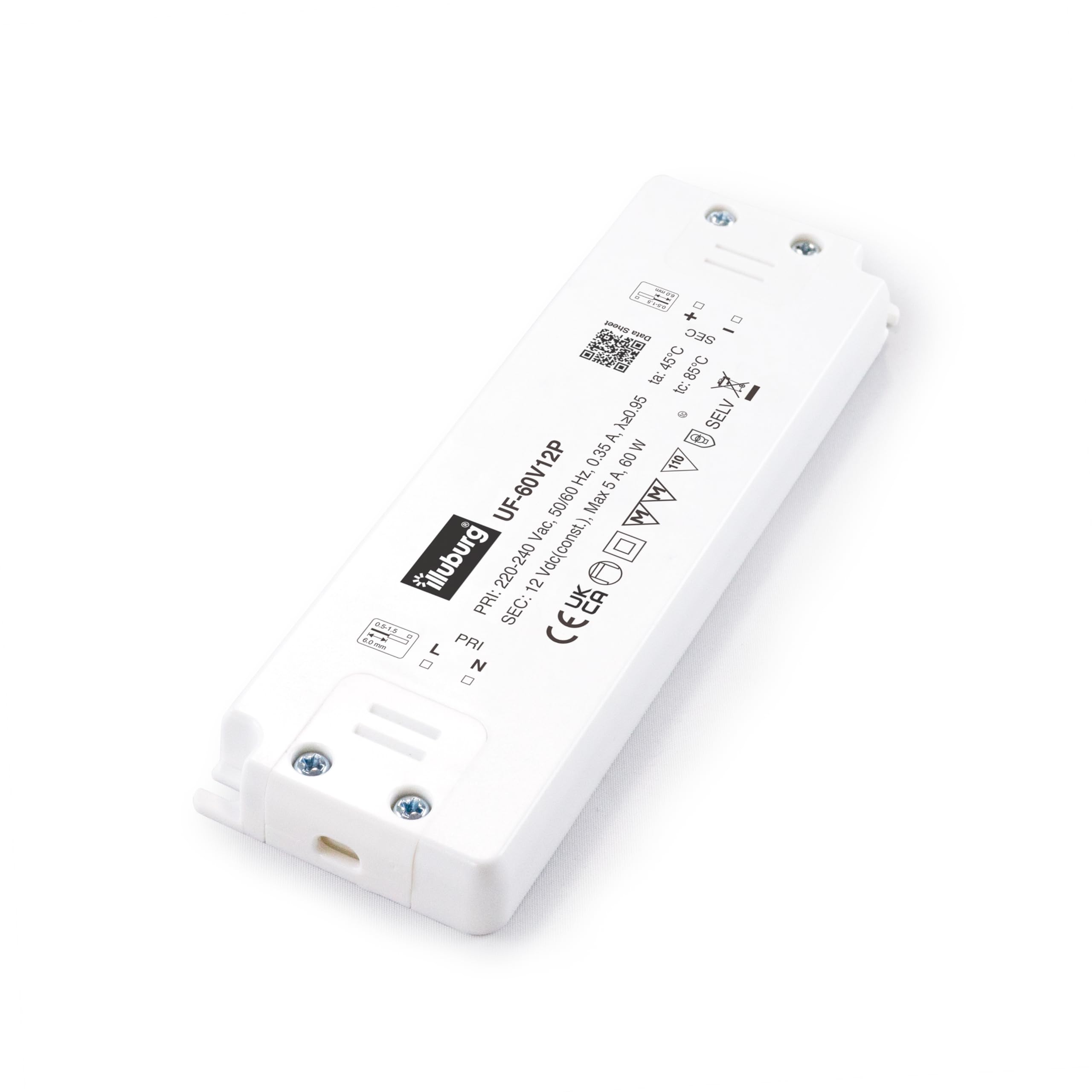 illuburg LED Driver 12V 60W Flat Flickerfree for LED Strip Lamp Spot Light Power Supply Transformer โ image 1