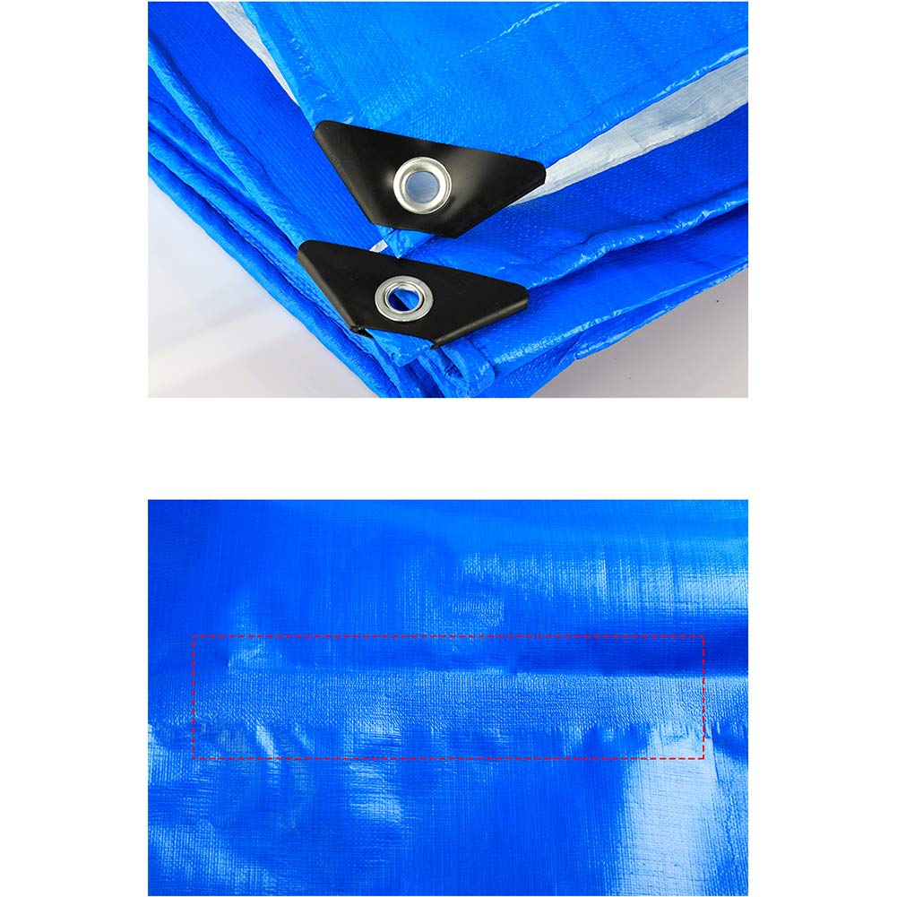 Plastikowa plastyka na zewnątrz, materiał z tworzywa sztucznego o grubości 0,28 mm, wodoodporna plandeka przeciwsłoneczna, trwałe, trwałe, przeciwstarzeniowe, łatwe do składania, 3,8 * 5,8 m