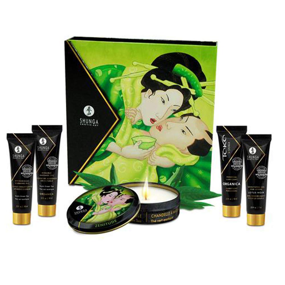 Secretos de una Geisha Aroma Te Verde - Kit Viaje Masaje Erótico by Shunga