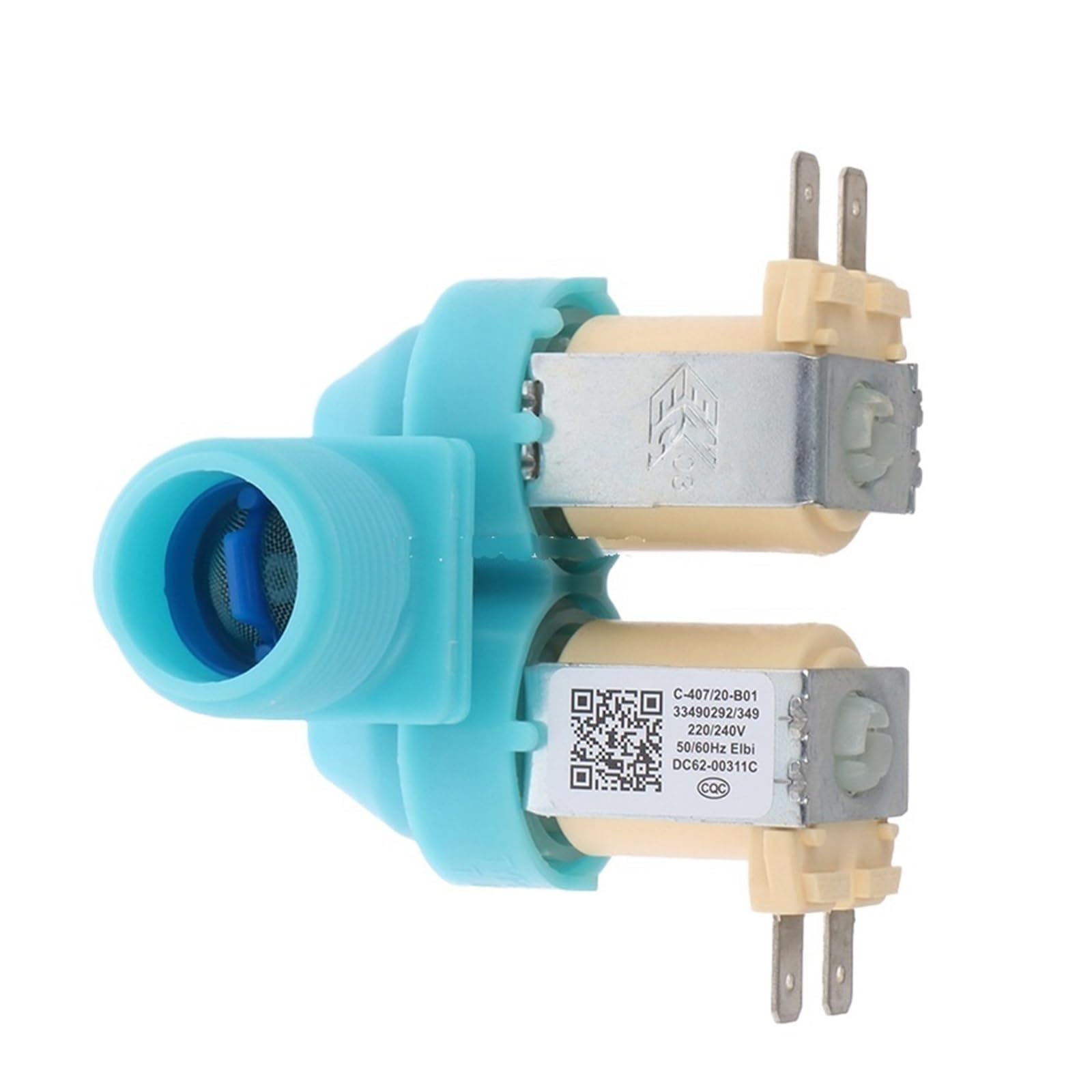 Zghqhcdrh Dc62-00311C Water Inlet Solenoid Valve Double-Head Water Inlet Valve C-225/19-A01 ，Compatible For Samsung ，Washing Machine Parts(Dc62-00311C)