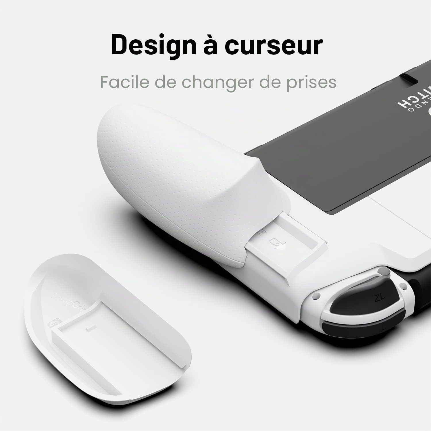 Skull & Co. NeoGrip pour Switch OLED et Modèle Régulier: Un Coque Dure Poignée avec Poignées Interchangeables [pour s'adapter à Toutes les Tailles de Mains] [sans Étui de Transport]-Bleu néon et Rouge
