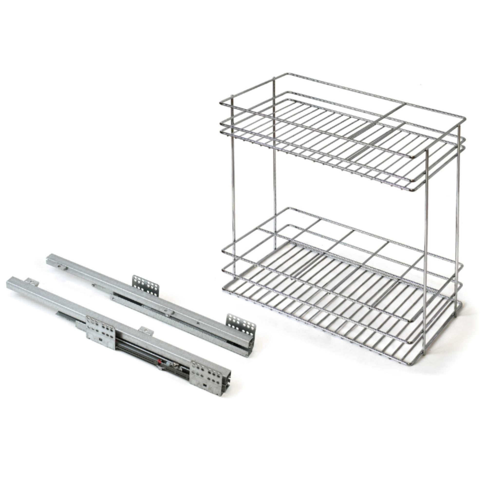 PLASTIMODUL Botellero extraíble cocina muebles altura 70 cm cromo con cierre suave, medidas ancho mueble de 20, 25 o 35 cm | Organizador especiero universal para mueble de cocina (Ancho Mueble 25 cm)