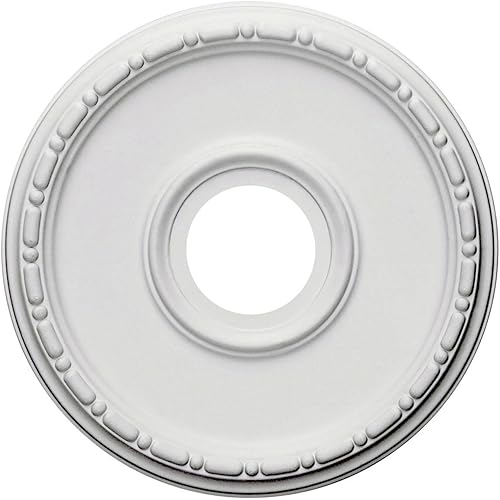Ekena Millwork CM16ME Medea Medea Medallón de techo, 16 12 "OD x 3 78" ID x 1 12 "P, imprimado en fábrica