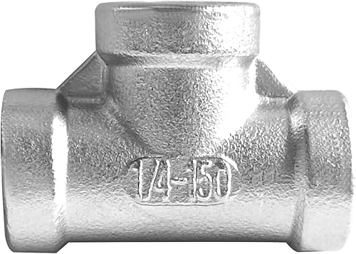 Miniatura 13 de Montaje de tubería en T de acero inoxidable 1/8 "x 1/8" x 1/8 "NPT Roscado hembra en forma de T Acoplamiento 3PCS