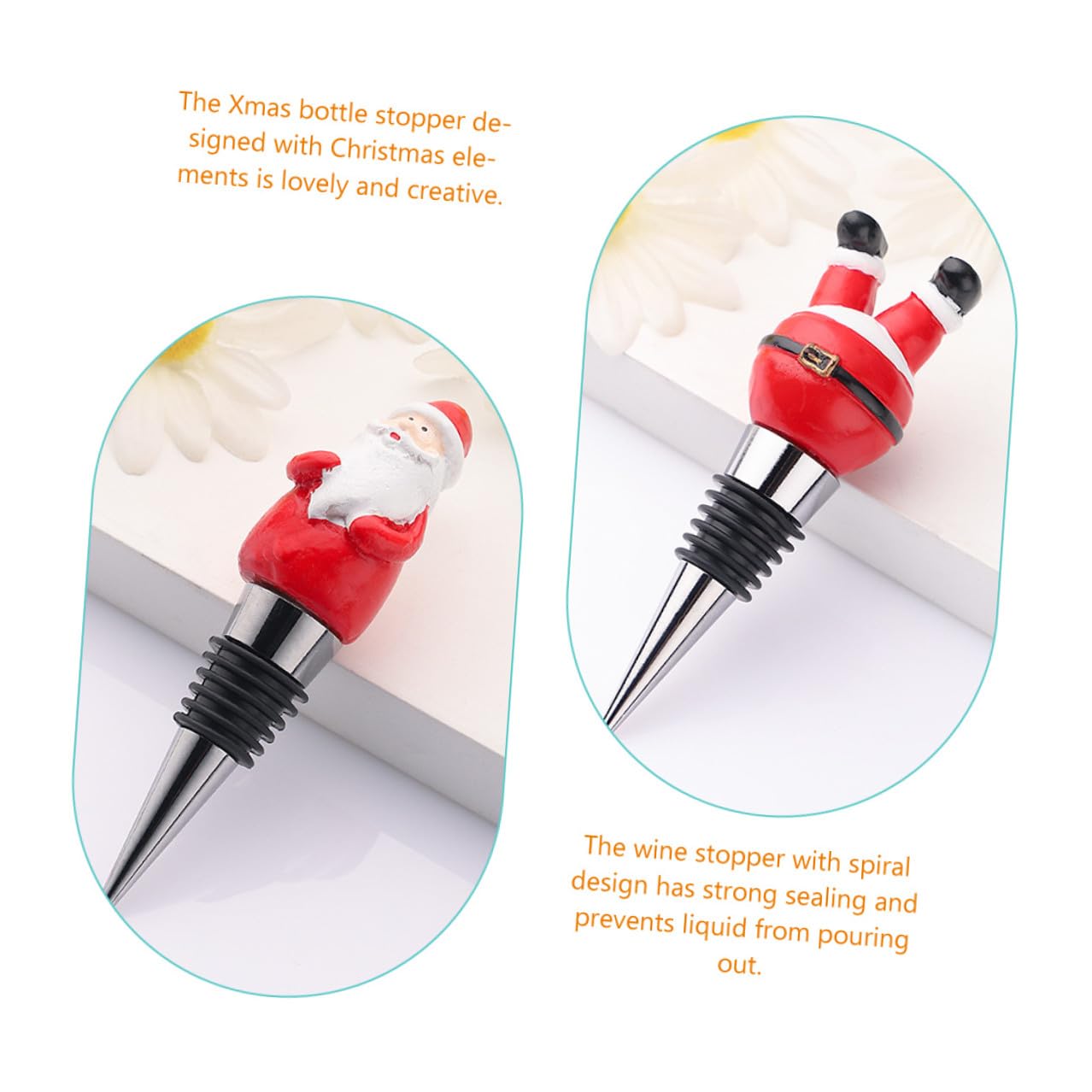 VALICLUD 9 Piezas Tapones para Botellas de Vino con Diseño Navideño Decorativas para Sellar y Conservar Vino Regalo para Fiestas y Reuniones