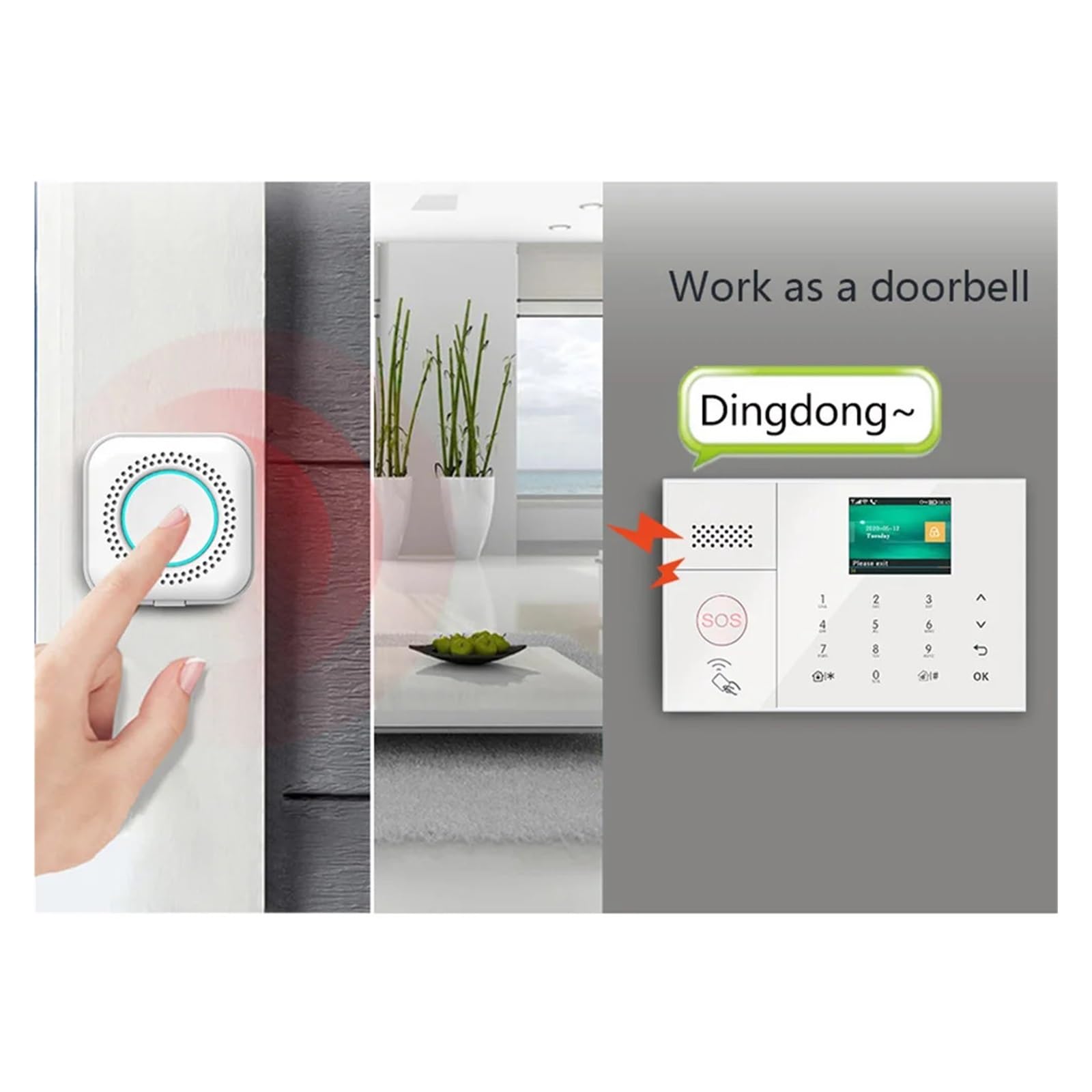 Systemy BezpieczeńStwa W Domu Bezprzewodowy System Alarmowy WiFi Home Security System Z Obsługą Detektora Kamery IP Tuya Smart Life(E)