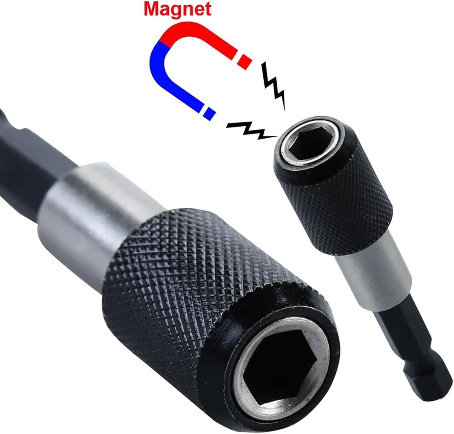 1/4 Inch Hex Shank Quick Release Electric Drill Magnetic Screwdriver Bit Adjustable Extension Holder Bar Shank Power Tools (Color : 2pcs100mm 150mm)