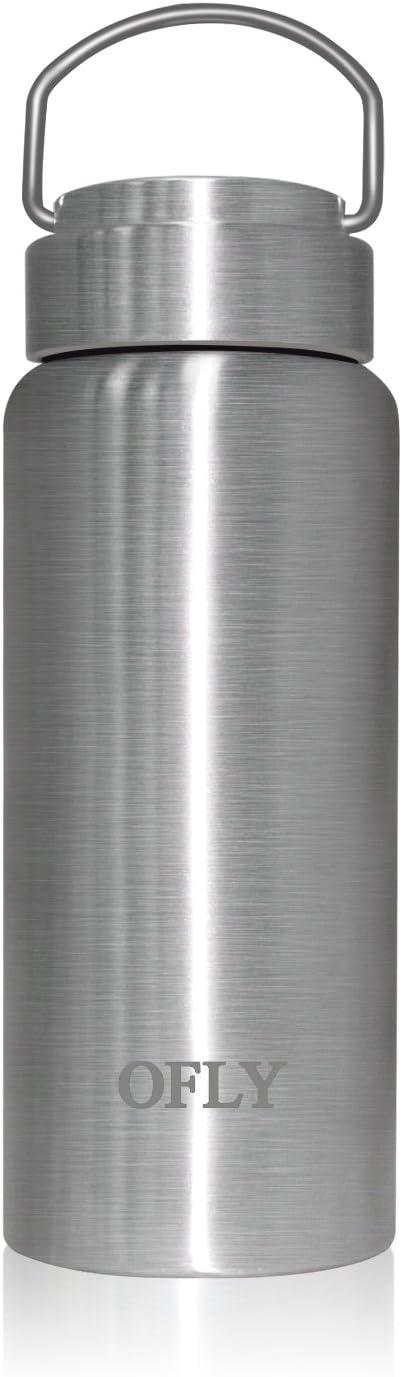 OFLY Stainless Steel Water Bottle 500ml Double Walled Vacuum Insulated Travel Water Bottle Hot and Cold Drink BPA Free Thermos Cup for Camping, Travel, Hiking and More
