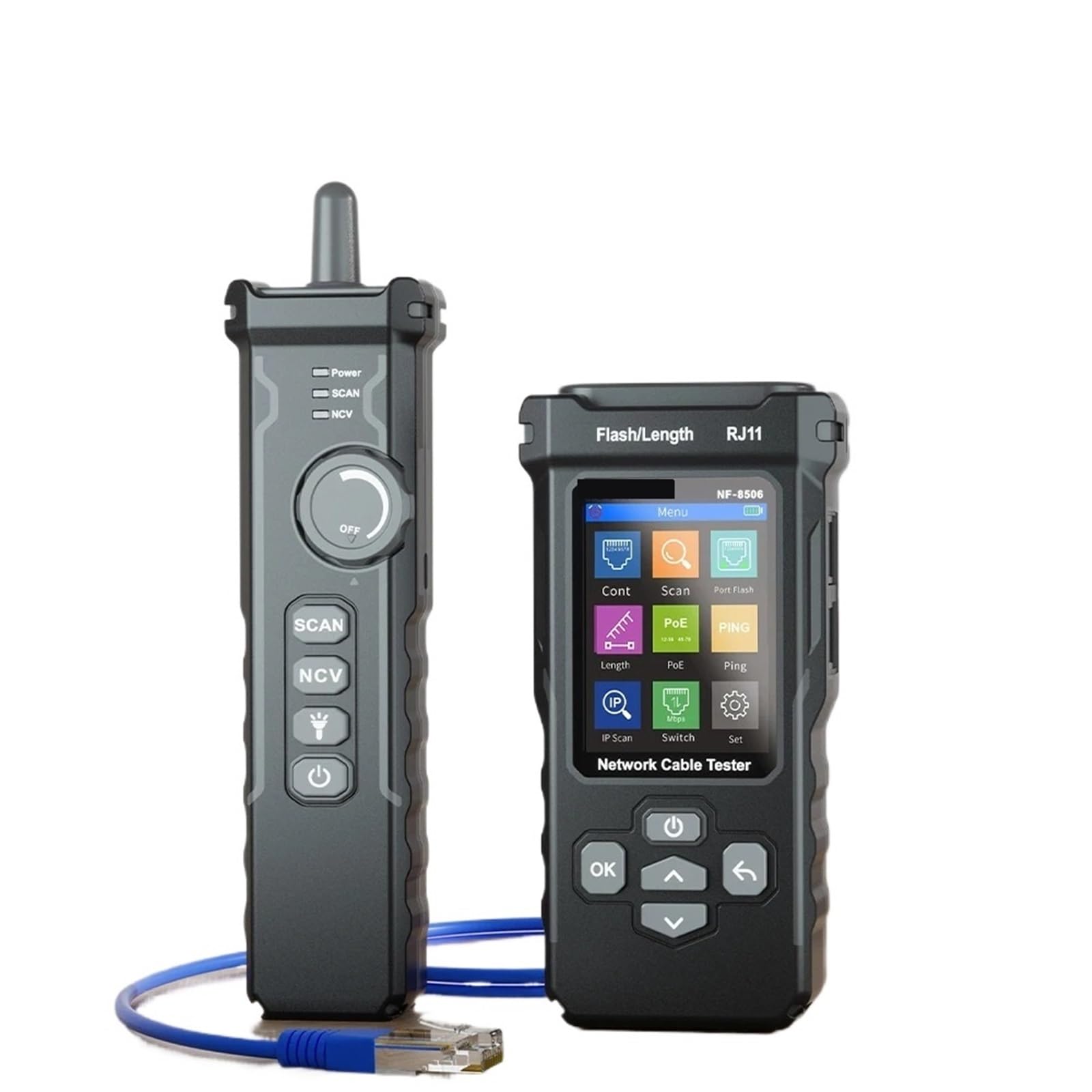 Mthckxjbsuz One Color Cable Tracker, Multifunction Ethernet Cable Tester Ip Scan Ping Poe Test Wire Continuity Rj45 Rj11 Network Tracker
