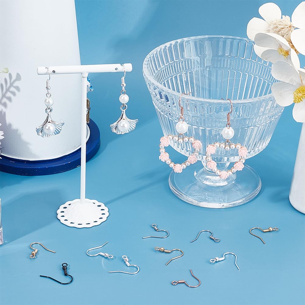 SUNNYCLUE 1 Box 100Pcs 5 Styles Stainless Steel Earring Hooks Fish Hook Earrings 18k Gold Plated French Earwires 925 Sterling Silver Plated Ear Wires Findings for Jewellery Making Earrings Supplies - Image 4