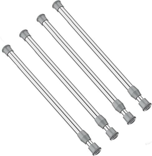 Miniatura 20 de AIZESI Barras de Cortina con Resorte de Tensión Cortas (Negro, 43 a 71 cm - 3 piezas)