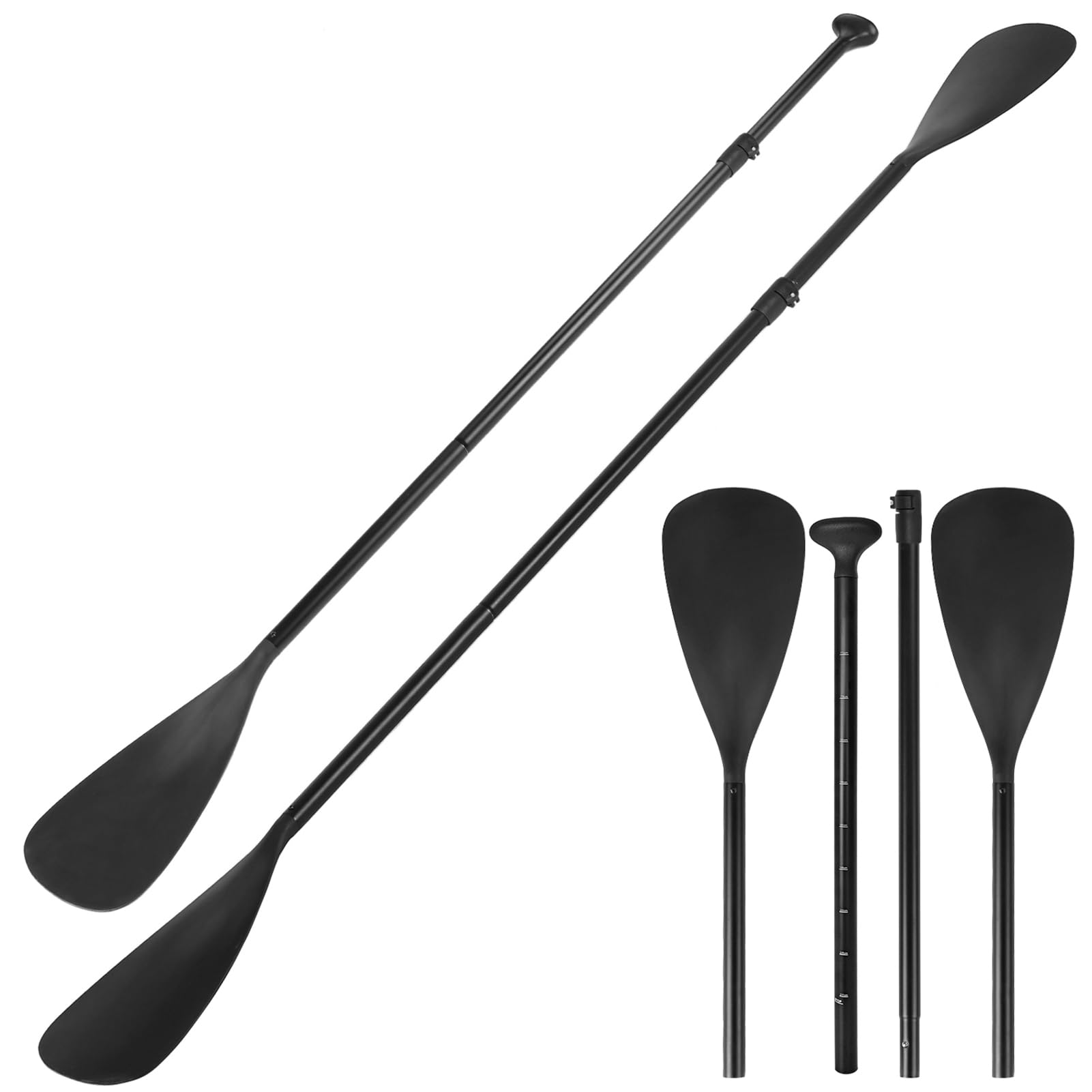 Domary Paleta de 4 Piezas, Paleta de Kayak Ajustable, Eje Aluminio con