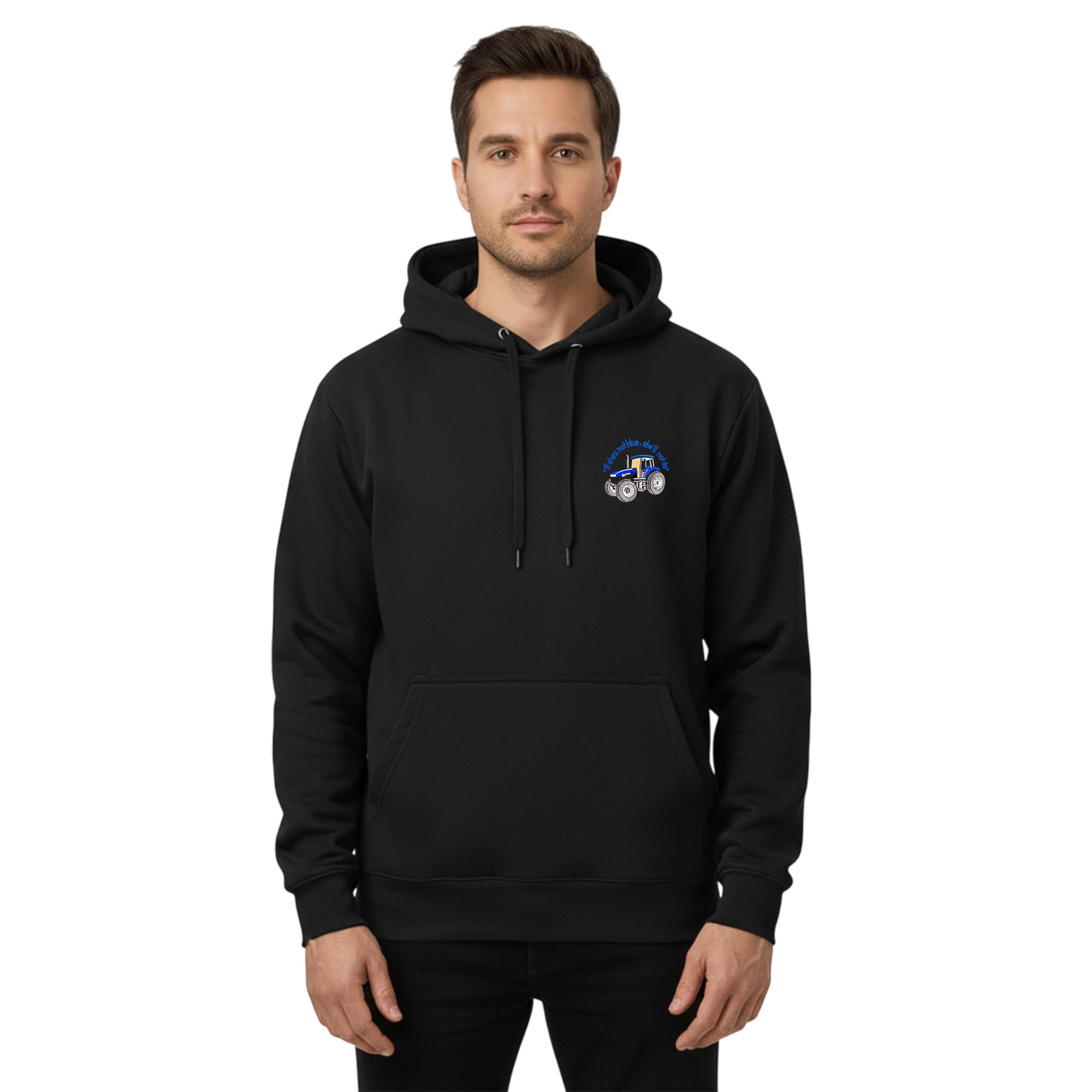 G5 APPAREL Adults Tractor Logo Embroidered Hoodie Farming Agricultural Rural Life Pullover