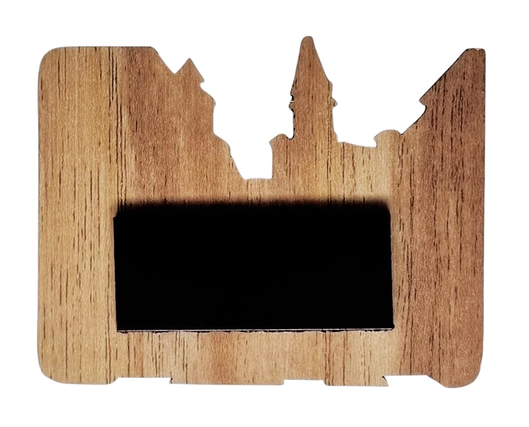 Burano Square Design Fridge Magnet with Cloths Shaped Wood with Gold Finish Collectible 6 x 8 cm, Medium - Image 3