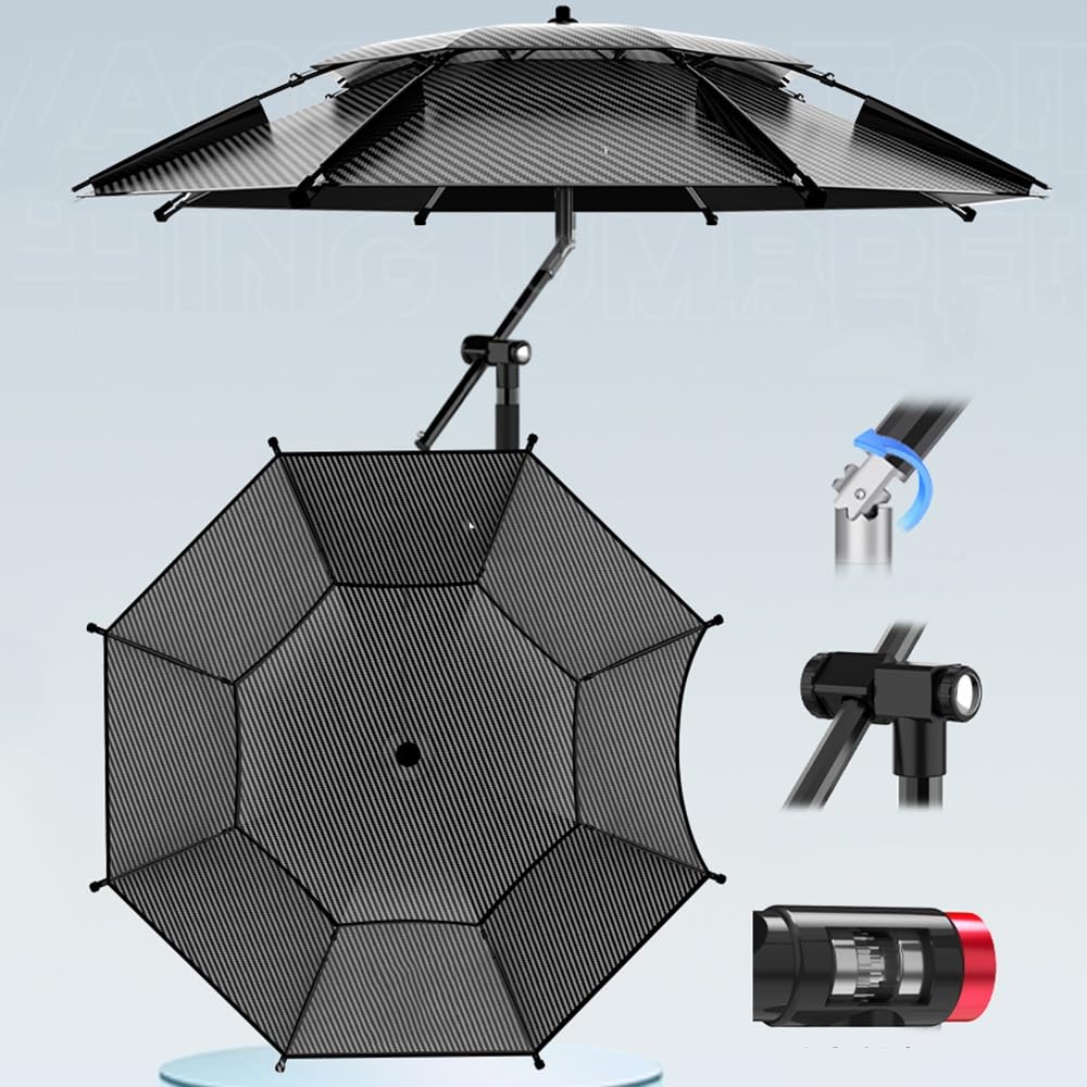 7,2 Fuß Strandschirm für Sand, tragbarer, winddichter Terrassenschirm, Verstellbarer Neigungs-Sonnenschutz, Tischschirm für den Außenbereich mit Anker-Tragetasche (260 nm/8,5 Fuß)
