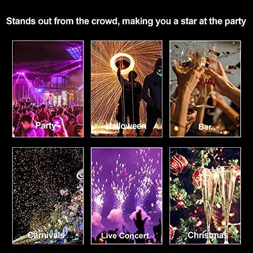 Domary Óculos de festa de LED cintilantes e brilhantes Óculos de luz de LED para boate de festa de N