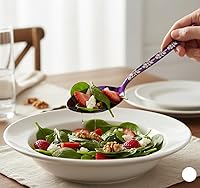 Vista 3 de Kunz Purple Spoon 18/10 Stainless Steel Titanium Shiny Basting Spoon 9 Inches Plating Daily Chef Quenelle Serving Spoons