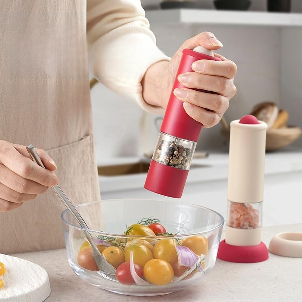 Moulin à sel automatique pour cuisine - Utilisation à une main - Compact (2