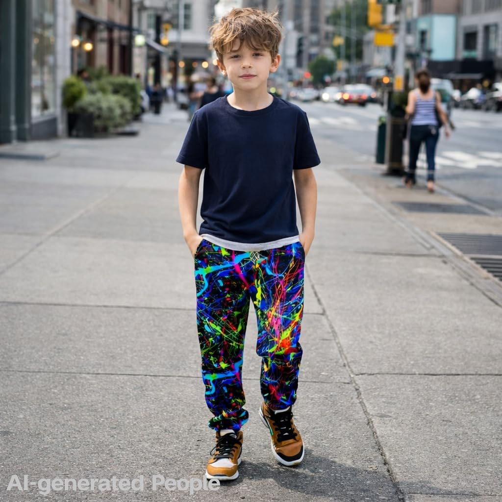 Kids Jogger Baggy Harem Sweatpants Tie Dye Athletic Joggers Yoga Trousers Beach Pants for Girls Boys 4-15 Years