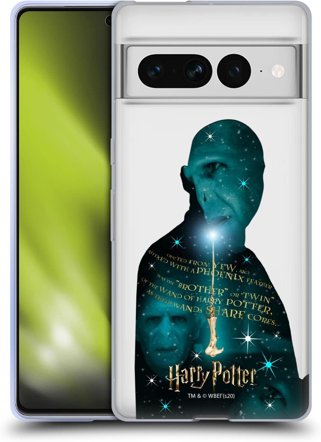 Head Case DesignsOfficially Licensed Harry Potter Voldemort Yew Wand Deathly Hallows XXXVIII Soft Gel Case Compatible with Google Pixel 7 Pro