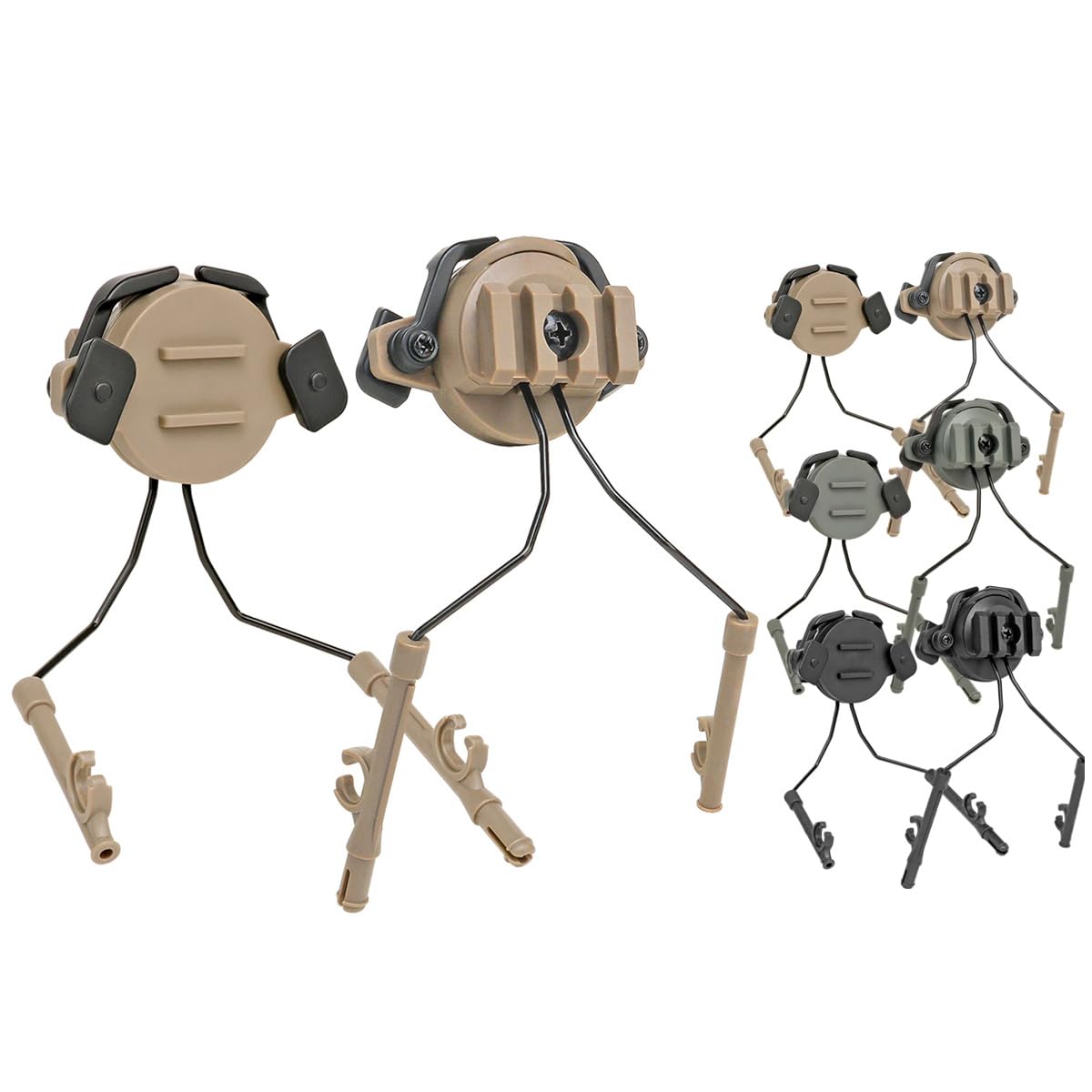 Tactical ARC Rail Headset Adapter Suspension Headphones Mount Airsoft Helmet Ear Protection Bracket