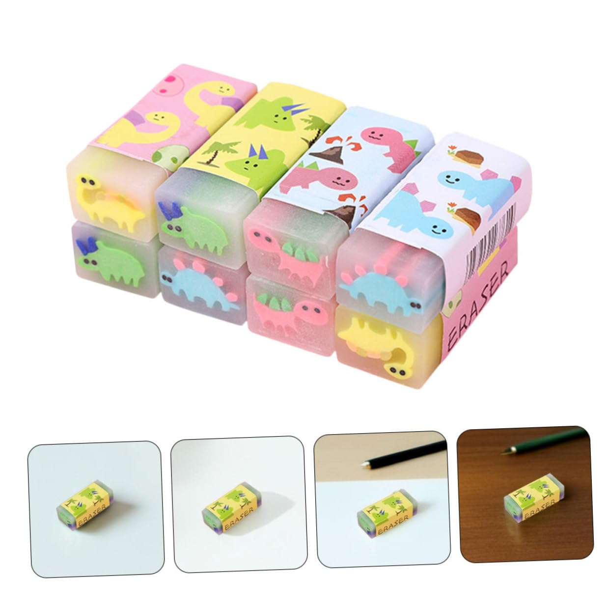 32 pezzi Gomme da Cancellare Dinosauro Colorate e Divertenti per Studenti Materiale Affidabile Impugnatura Ergonomica Accessori Scuola Kawaii per Regali e Feste
