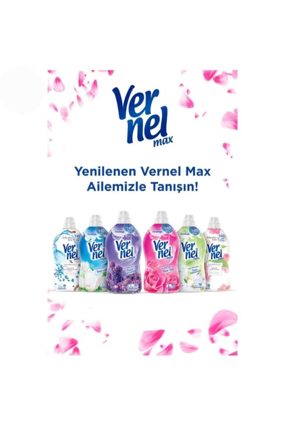 Vernel max Taze Lale Kokulu 60 Yıkama Konsantre Çamaşır Yumuşatıcısı (1 x 1440 mL)