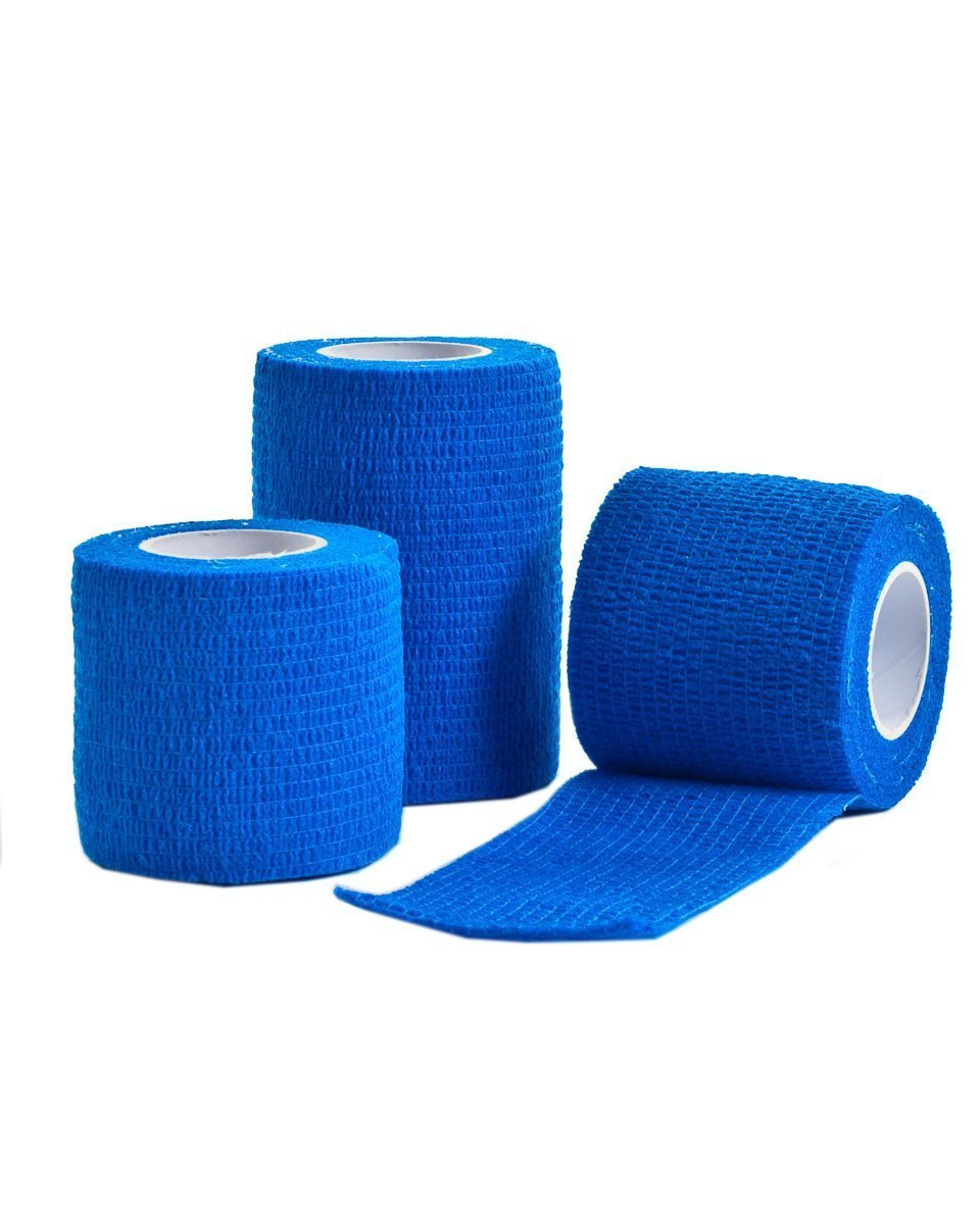 Ezy-Aid Cohesive Bandage, Blue, 5 cm x 4.5 m, Pack of 24