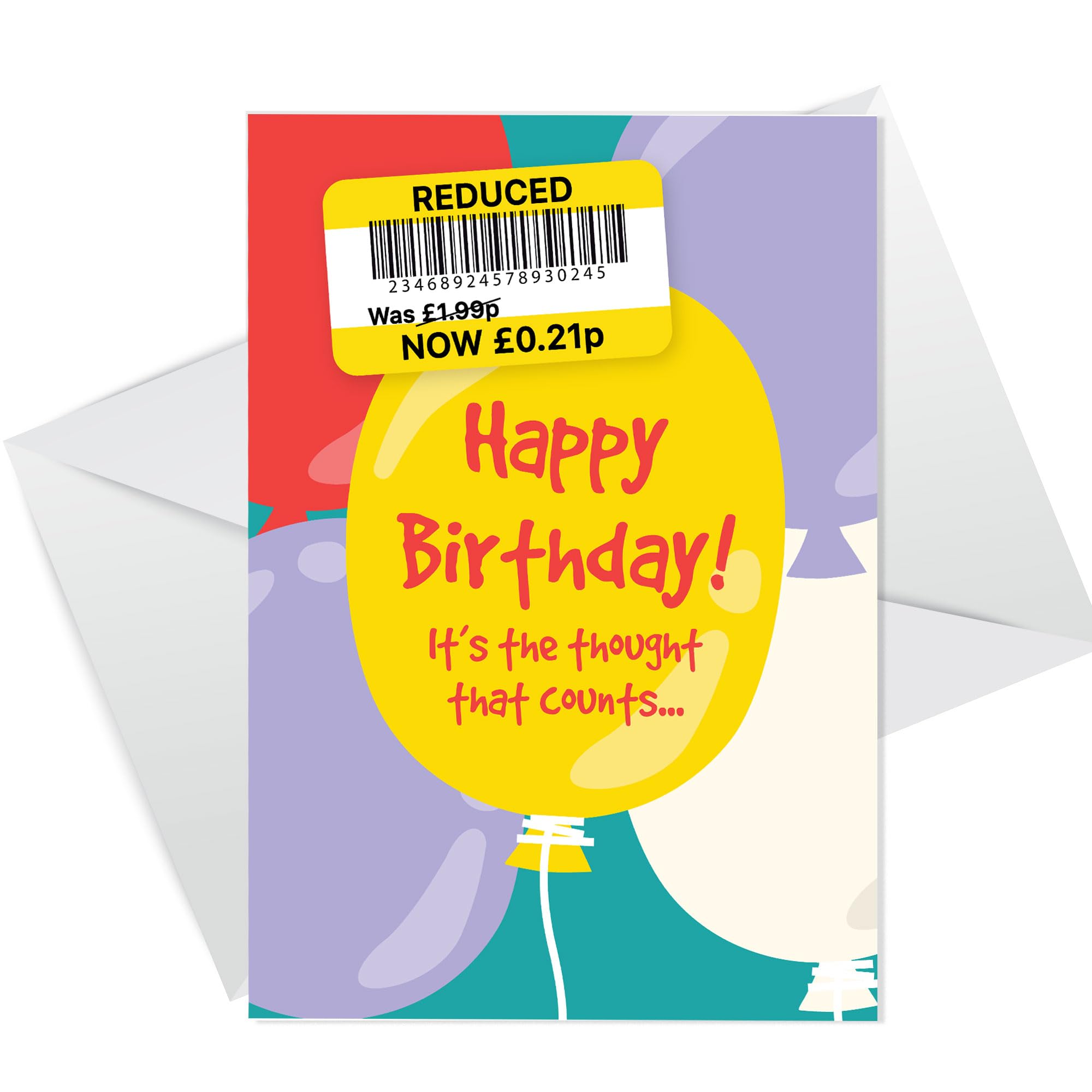 RED OCEAN Happy Birthday Card Funny Reduced Joke Birthday Celebration Greetings Card For Him Her Novelty Birthday Cards