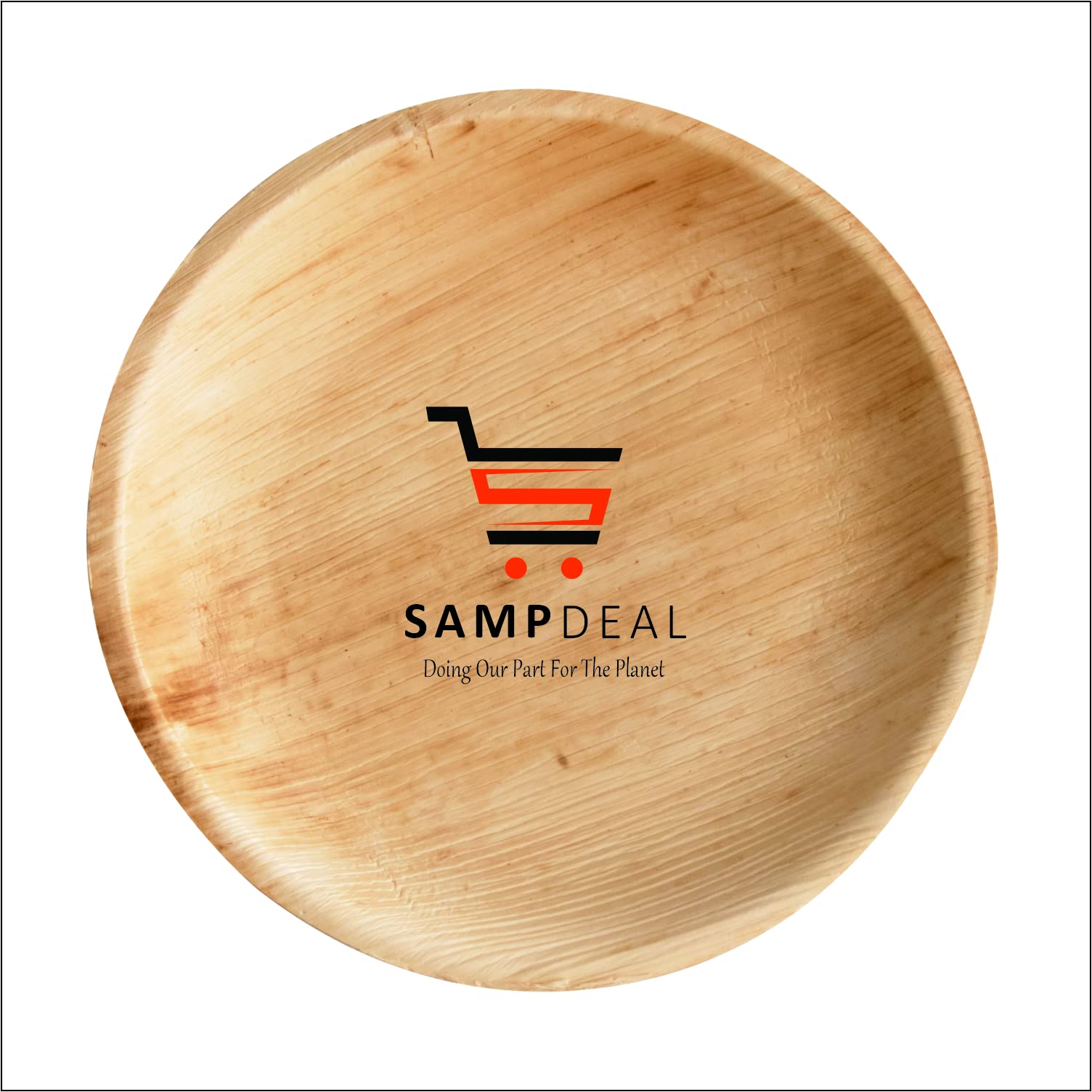 SAMP DEAL Palm Leaf Plates - 8 inch Round - Heavy Duty - Elegant - 100% Compostable - Better Than Bamboo or Wood - Disposable - Biodegradable - Premium Party Plates - 25 Count