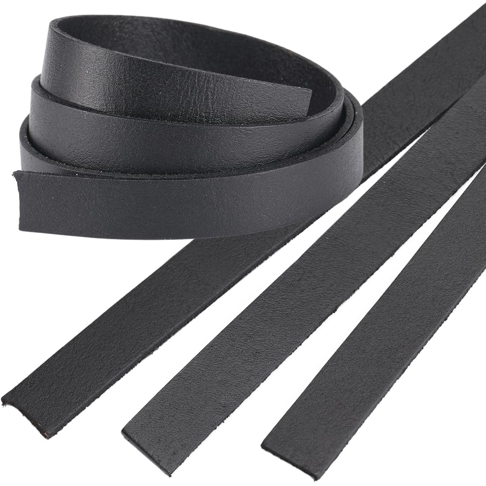Amazon.com: GORGECRAFT 3 Roll 15mm Wide Flat Leather Cord Genuine