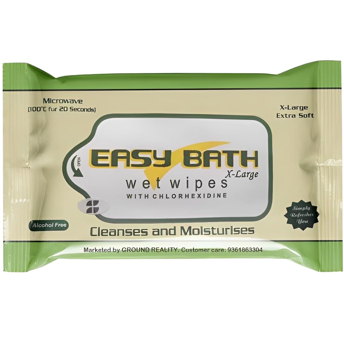 Amazon.in: Buy Agaram Easy Bath Wet Wipes | Soft Bed Bath Wipes | 10 ...