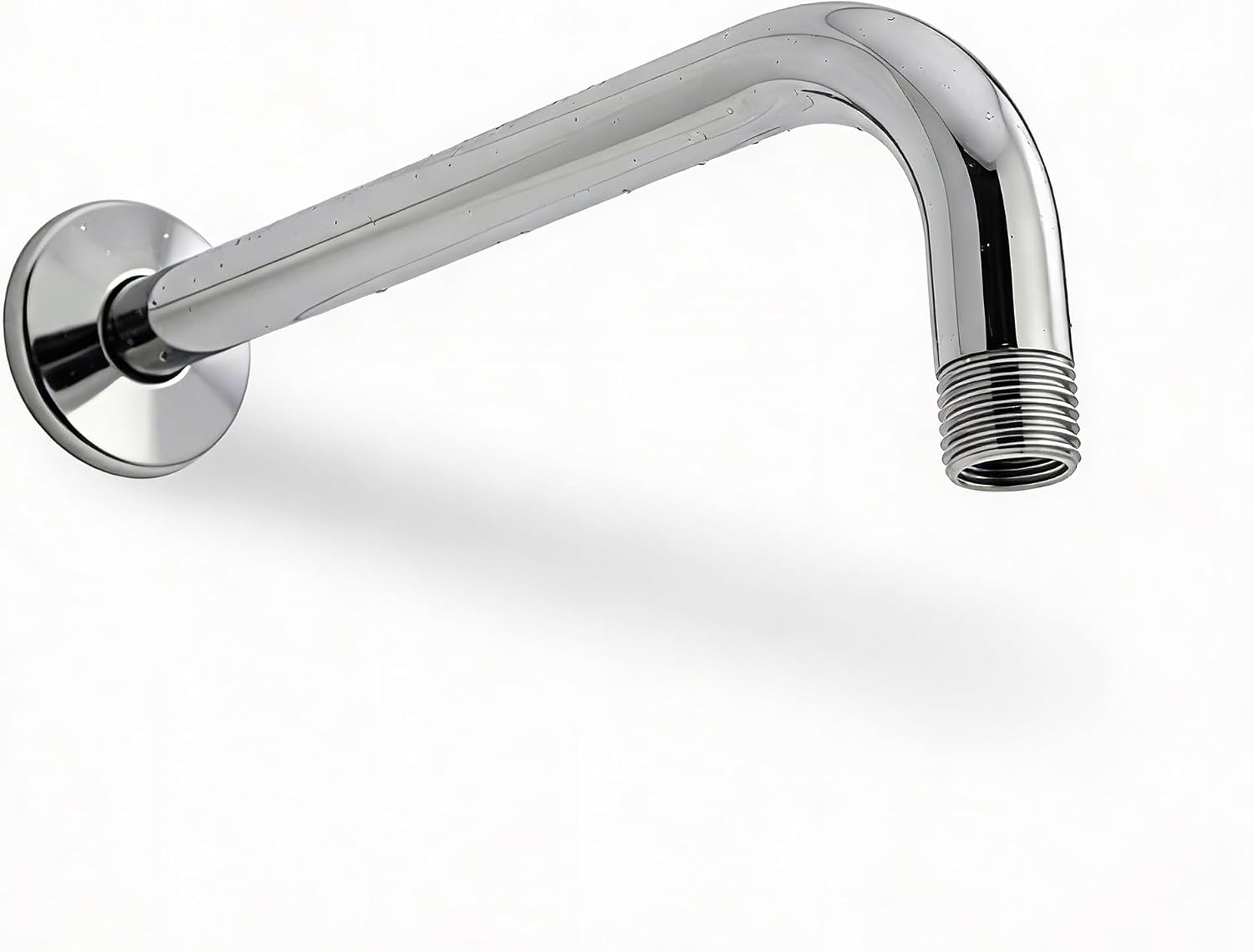 SUPPLYGIANT 12 Inch Shower Arm 90 Degree Stainless Steel Rain Shower Head Extension Arm with Flange, Chrome Finish