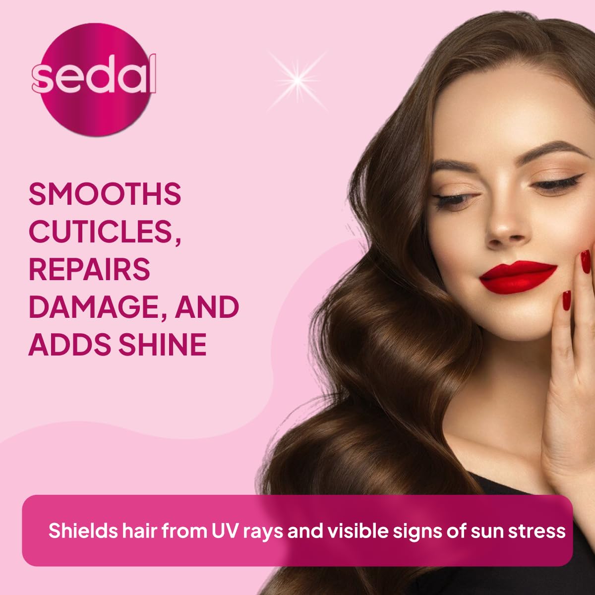 SEDAL Conditioner with Ceramides for Dry Hair Hydrating and Strengthening Formula, Shine and Smooth, 350ml x3 - Image 4