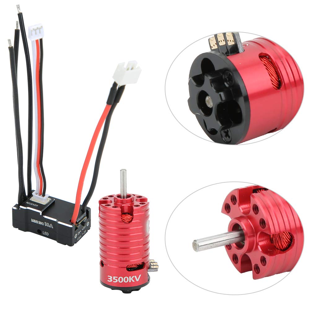 Brushless Motor 18A ESC High Performance Set for 1/24 1/28 1/32 RC Cars