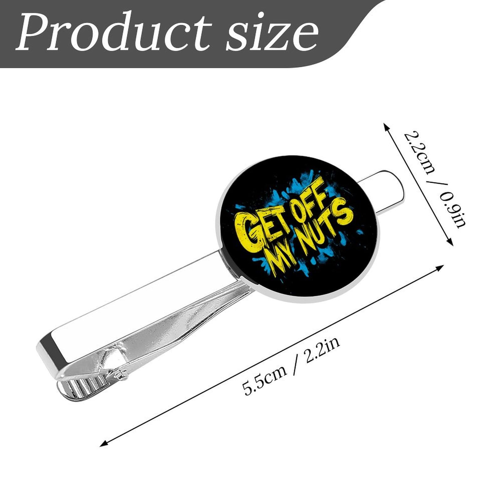 Get Off My Nuts 1 Pair Tie Clips Necktie Bar Pinch Clip for Wedding Business