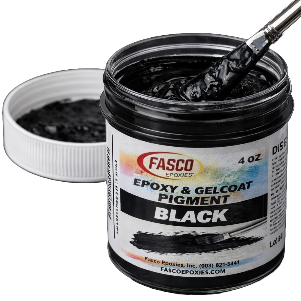 Fasco Epoxies Black Pigment for Epoxy Resin, Gelcoat, Paint - 4 oz
