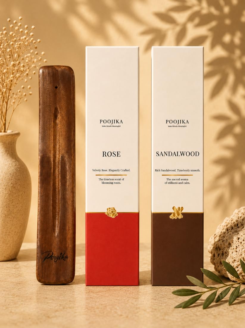 rose sandalwood aroma 80 premium incense sticks, natural agarbatti | charcol free, hand made,
