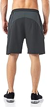 GugeNin Men's Running Shorts, Black/White, 52-54