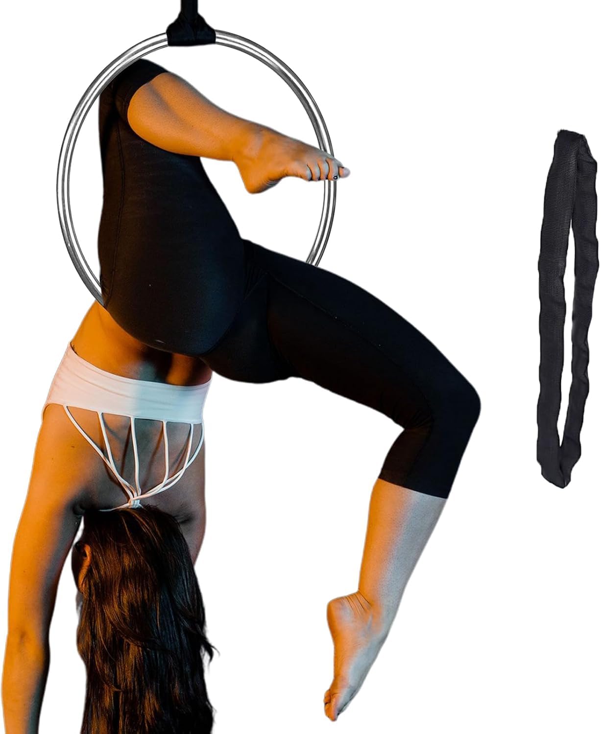 PRIOR FITNESS Mini Aerial Lyra Hoop,SGS Certified Small 19in Aerial Hoop
