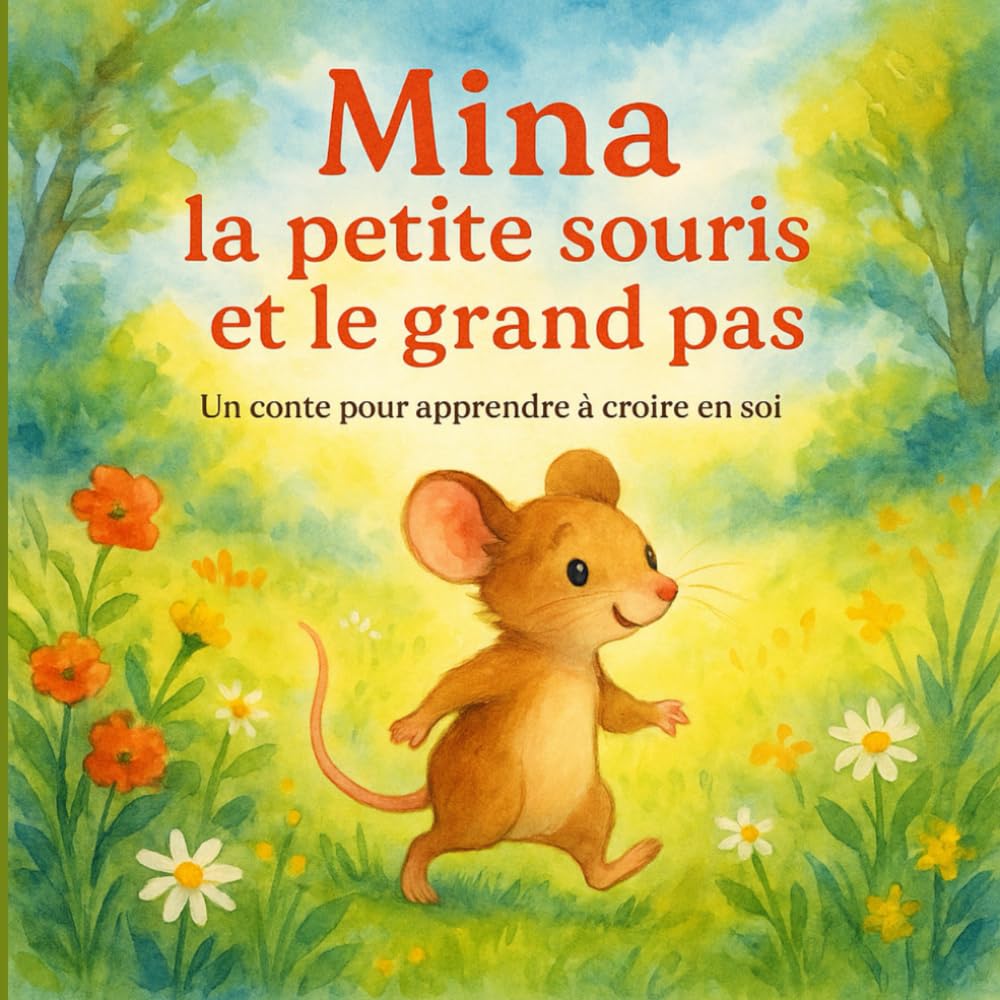 Mina la petite souris et le grand pas: Un conte tendre pour aider les enfants timides à croire en eux