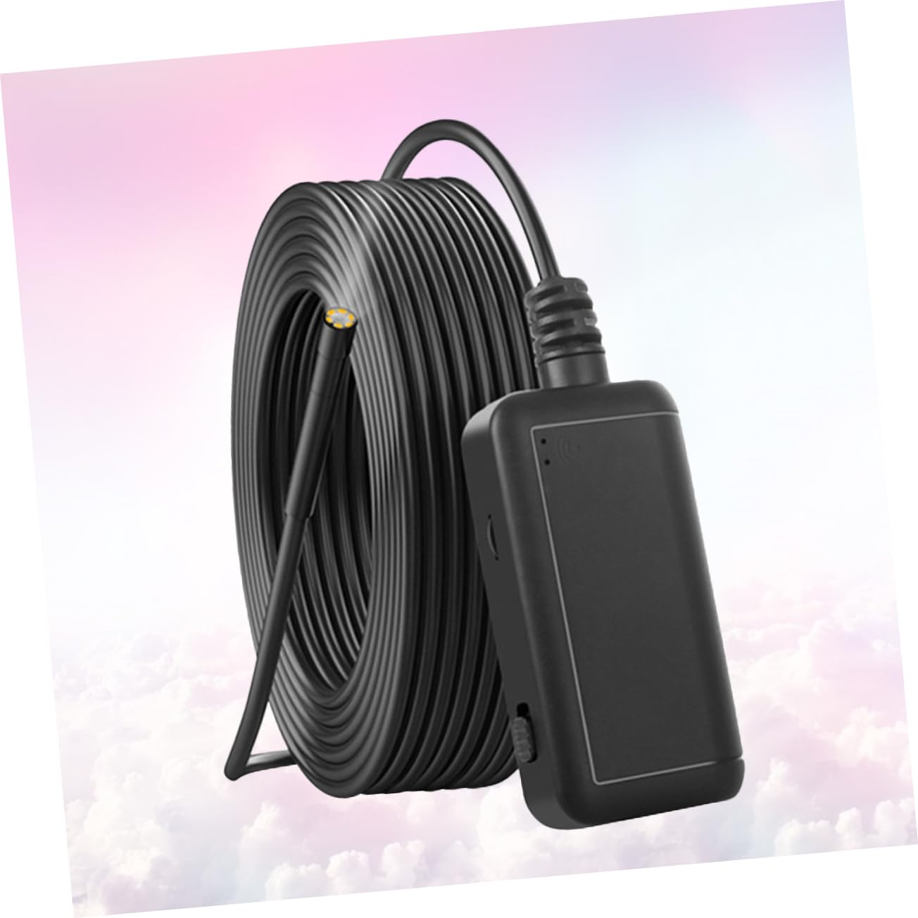 OUNONA Telecamera Endoscopica Ip68 1920p 6 Led, Batteria Integrata, Cavo Rigido da 2 Metri, per Ispezione Industriale e Fotografica ad Alta Definizione