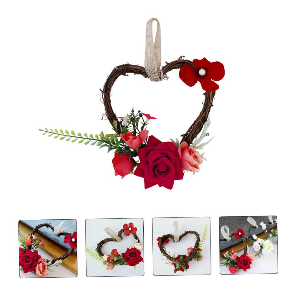 Abaodam 3piezas Guirnalda De Flores Artificiales Forma De para Bodas y Decoraciones Adorno De Puerta para