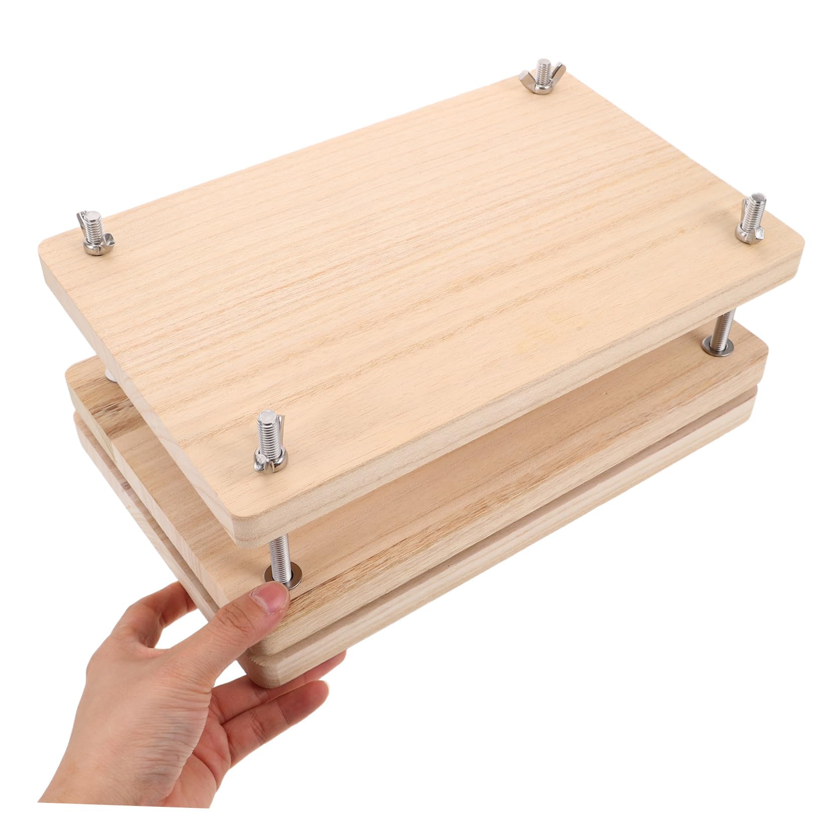 Juego de Prensas de Madera para Encuadernación, Kit de Encuadernación de Libros, Madera y Metal, Portátil, para Manualidades Papel y Hacer Libros, Reparación de Transcripciones